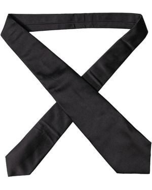 Dolce & Gabbana Satin Silk Blend Adjustable 'Sd Neckwomen's Tie - Black