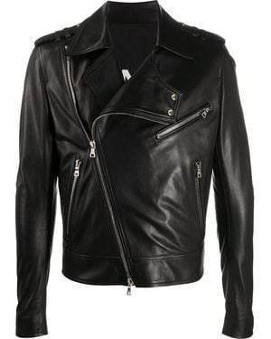 Balmain Black Leather Jacket