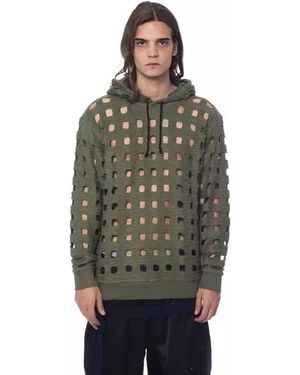 Nicolo Tonetto Army Perforated Cotton Hoodie - Multicolour