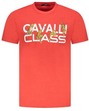 Roberto Cavalli Cotton T-Shirt - Red