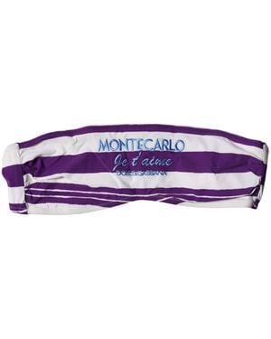 Dolce & Gabbana Stripes Nylon Bandeau Swimwear Elastane Clothing - Purple