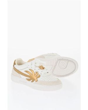 Palm Angels Leather College Low - White