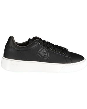 Blauer Polyester Trainer - Black