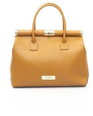 Baldinini Brown Leather Shoulder Bag - Metallic