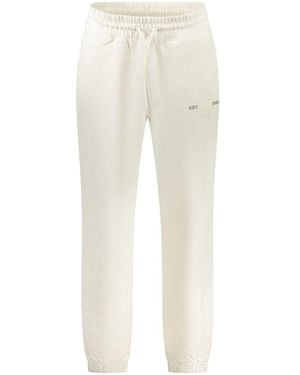 Guess White Cotton Pant - Natural