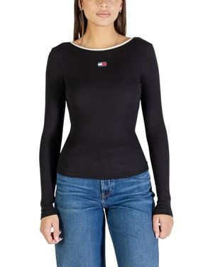 Tommy Hilfiger Recycled Cotton Long Sleeve T-Shirt - Black