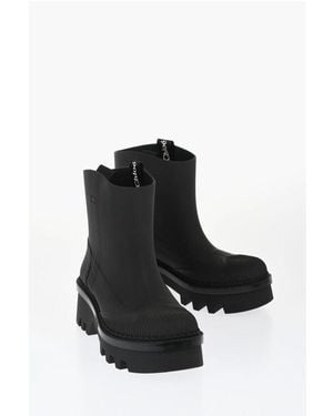 Chloé Rubber Solid Colour Ankle Boots With Heel 6cm - Black