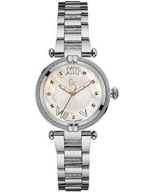 Gc Silver Stainless Steel Watch - Metallic