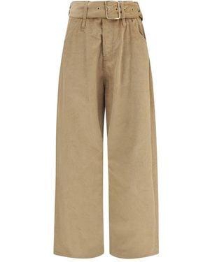 DARKPARK Beige Cotton Casual Pants - Natural