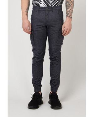 Gas Polyester Cargo Pants - Blue