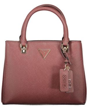 Guess Brown Polyethylene Handbag - Red