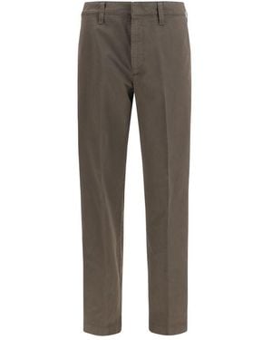 Prada Brown Cotton Cargo Trousers - Grey