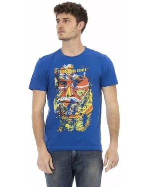TRUSSARDI ACTION Blue Cotton Men T