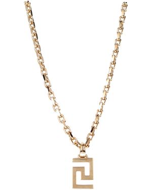 Versace Gold Metal Necklace - Metallic