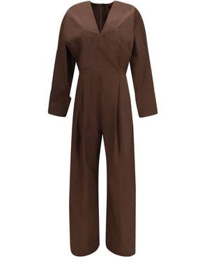 THE LATEST Brown Cotton Jumpsuit