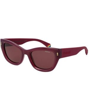 Polaroid Purple Polycarbonate Sunglasses - Red