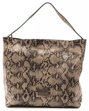 Pompei Donatella Brown Leather Shoulder Bag