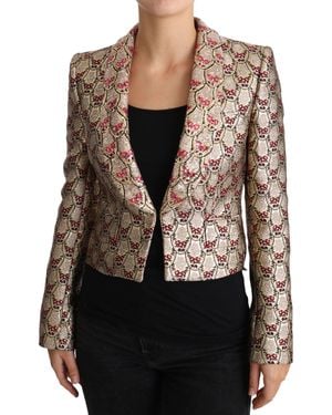 Dolce & Gabbana Gorgeous Sequined Blazer Jacket Coat - Black
