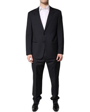 Emporio Armani Black Single Breasted Formal 2 Piece Suit