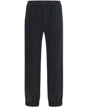 Valentino Black Cotton Joggers (workout Pants) - Blue