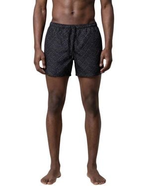 ARMANI EXCHANGE Black Polyester Swim Shorts - Blue