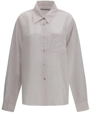 Our Legacy White Copper Dress Shirt - Grey