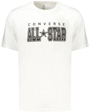 Converse White Cotton Mens T