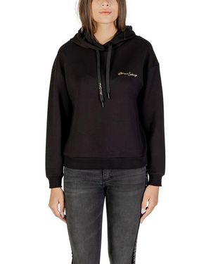 ARMANI EXCHANGE Bicolour Viscose Hoodie - Black