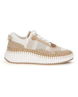 Chloé Beige Nylon Athletic Sneakers - Natural