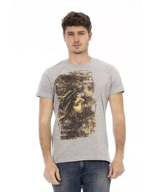 TRUSSARDI ACTION Grey Cotton Men's T