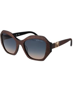 MARCIANO BY GUESS Black Acetate Sunglasses - Blue