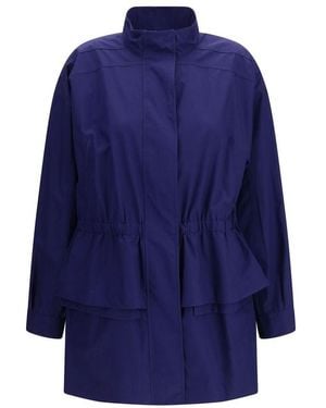 Fendi Blue Cotton Parka