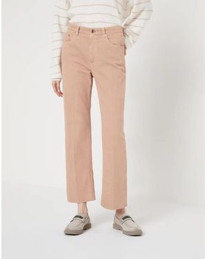 Brunello Cucinelli Orange Cotton Casual Trousers - Natural
