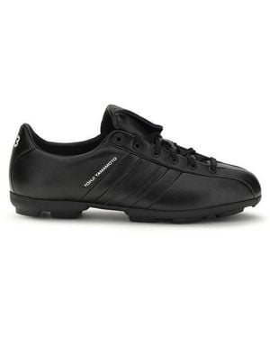 Y-3 Black Calf Leather Bos Taurus Athletic Sneakers - Eu39.5/us6.5
