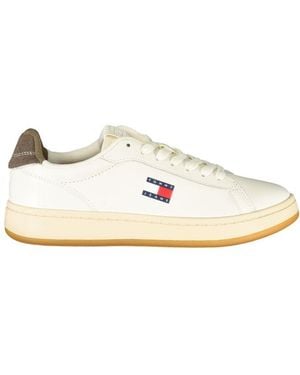 Tommy Hilfiger Leather Trainer - Metallic