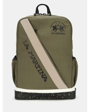 La Martina Bicolor Canvas Backpack - Green