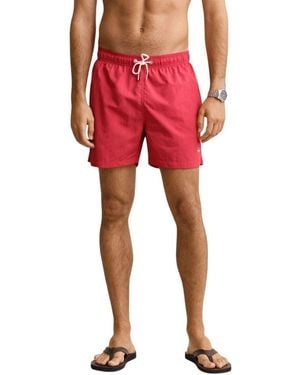 GANT Recycled Polyamide Swim Shorts - Red