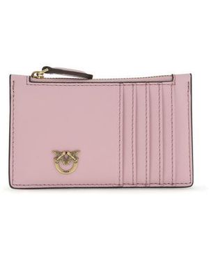 Pinko Multicolour Calf Leather Bos Taurus Wallet - Pink
