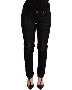 Acht Black Low Waist Skinny Denim Trouser