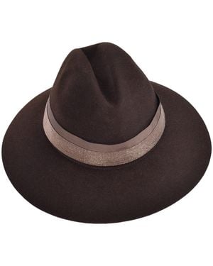 Brunello Cucinelli Brown Metal Fedora