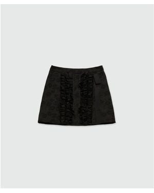 MSGM Black Polyester Mini Skirt
