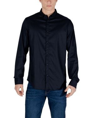 ARMANI EXCHANGE Blue Lyocell Shirt