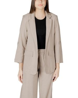 ONLY Beige Viscose Blazer - Natural