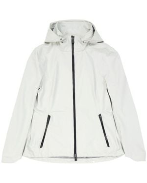 Herno Water-Repellent Rain Jacket With Non-Detachable Hood - White