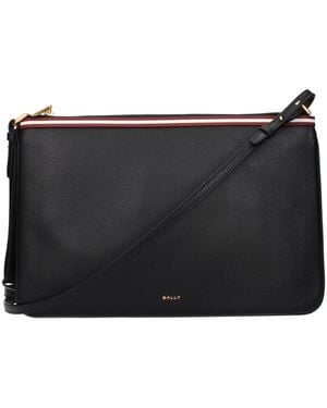 Bally Shoulder Bag Wristlet Leather - Black
