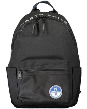North Sails Black Polyester Men Backpack