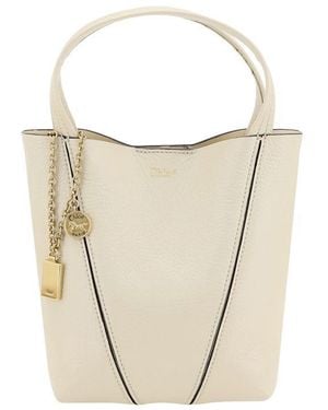 Chloé Beige Calf Leather Bos Taurus Shoulder Bag - White