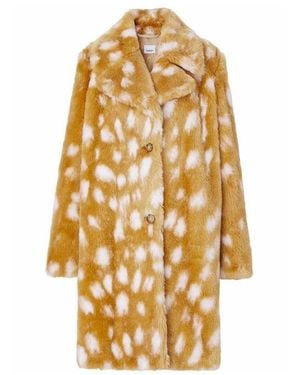 Burberry Faux Fur Coat - Metallic