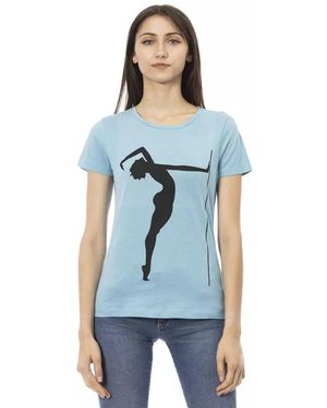 TRUSSARDI ACTION Light Blue Cotton T