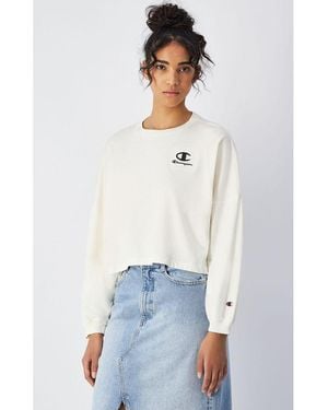 Champion Cotton Long Sleeve T-Shirt - White